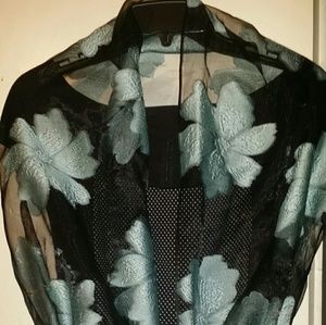 Black and blue scarf